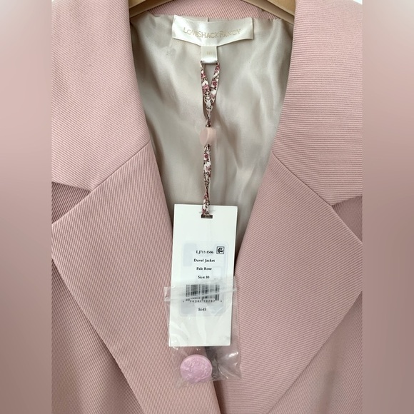 LoveShackFancy Women's Duvel Jacket Light Pink NWT - Picture 6 of 8